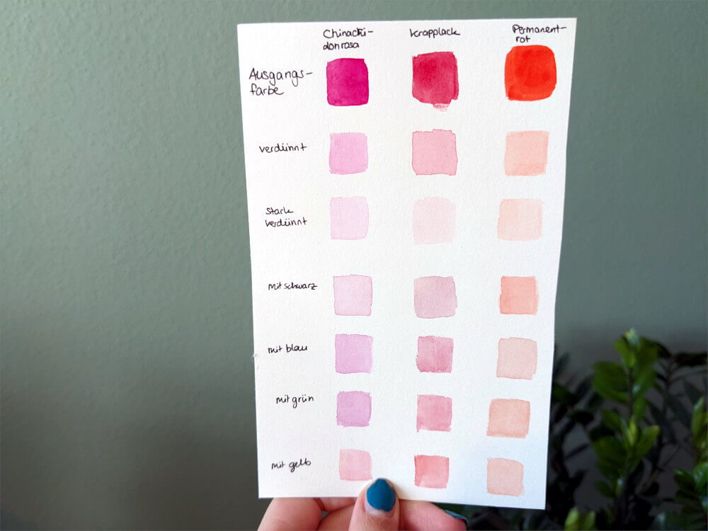 Farben Mischen Rosa