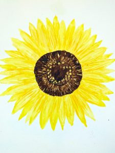 Sonnenblume inneren Teil fertig malen