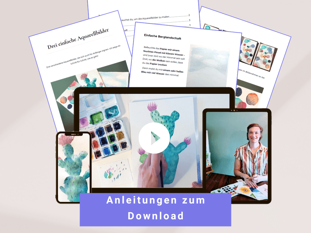  Foto zu Aquarell Blumen malen: einfache Blüten für Anfänger 